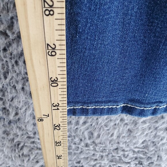 Rock & Roll Jeans Womens 26x34 Tall Blue Boyfriend Casual Distressed Denim - Picture 8 of 13